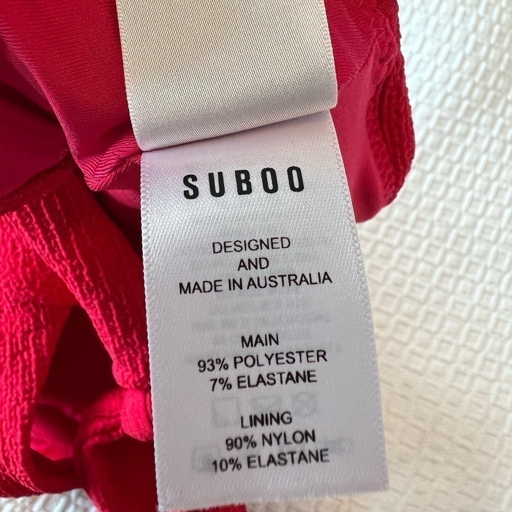 Suboo Giselle Cut Out High Waisted Bottoms In Red - Picture 15 of 16
